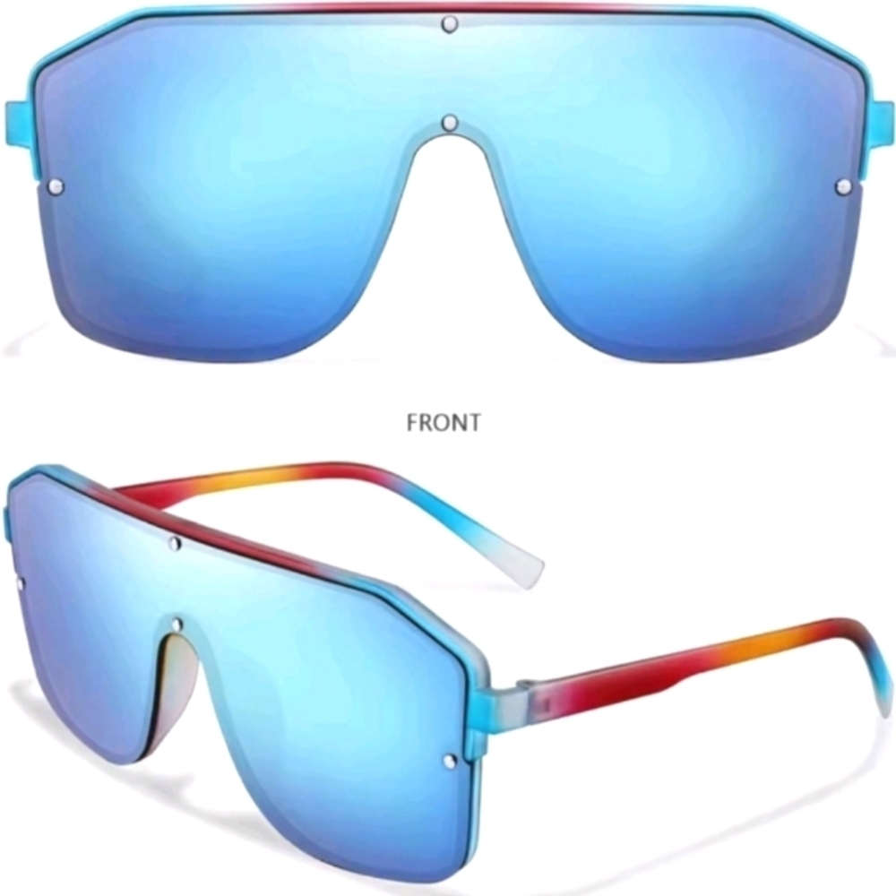 Stylish Blue Unisex Gradient Sunglasses
